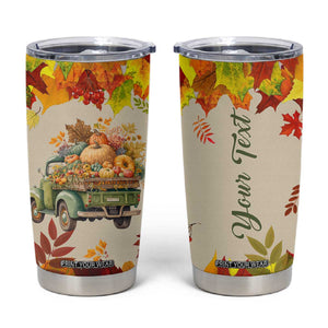 Pumpkin Truck Autumn Personalized Tumbler Cup TS04 Multicolor Print Your Wear