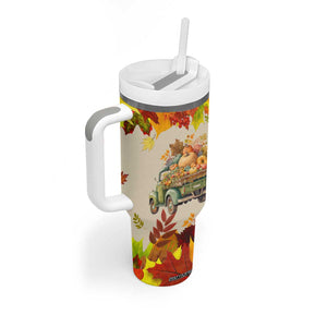 Pumpkin Truck Autumn Personalized Tumbler With Handle TS04 Print Your Wear