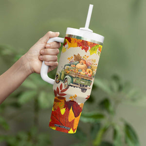 Pumpkin Truck Autumn Personalized Tumbler With Handle TS04 Print Your Wear