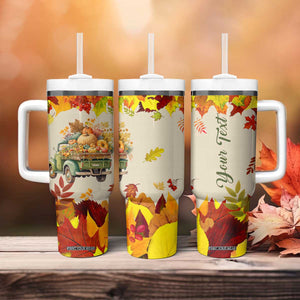 Pumpkin Truck Autumn Personalized Tumbler With Handle TS04 Print Your Wear