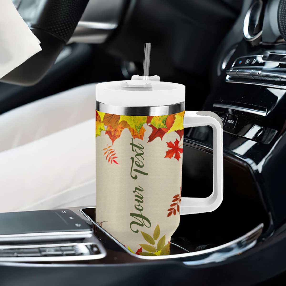 Pumpkin Truck Autumn Personalized Tumbler With Handle TS04 Print Your Wear