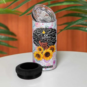 Black Women Faith 4 in 1 Can Cooler Tumbler Personalized TS04 Print Your Wear