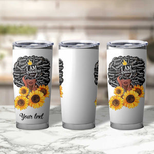 Black Women Faith Tumbler Cup Personalized TS04 Print Your Wear