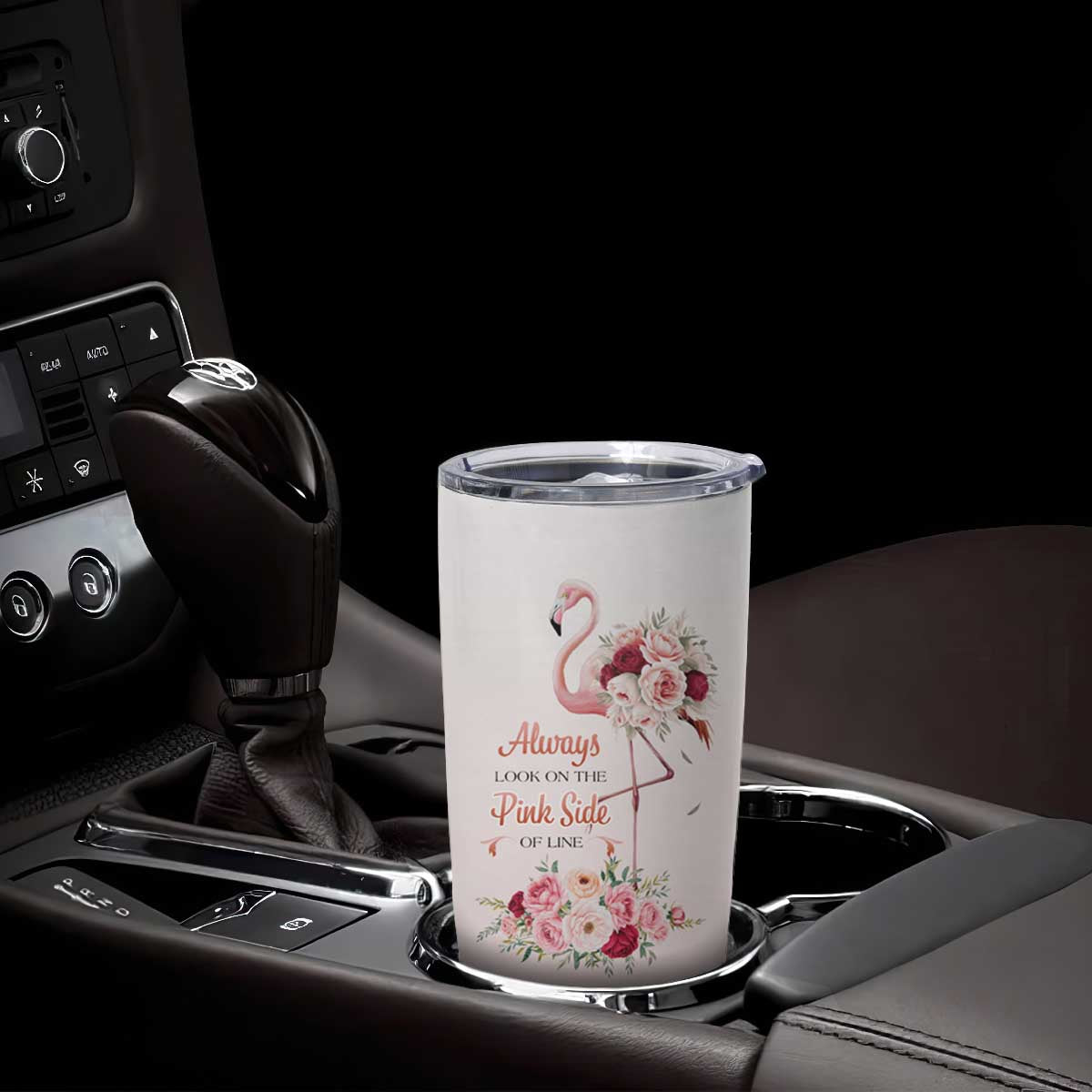 Always Look On The Pink Side Of Life Tumbler Cup Personalized TS04 Print Your Wear