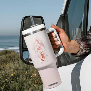 Always Look On The Pink Side Of Life Tumbler With Handle Personalized TS04 Print Your Wear