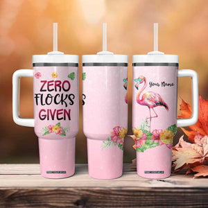 Flamingo Zero Flocks Given Tumbler With Handle Personalized TS04 Print Your Wear