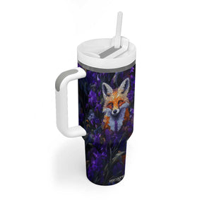 Fox Violet Crystal Mosaic Tumbler With Handle Personalized TS04 Print Your Wear