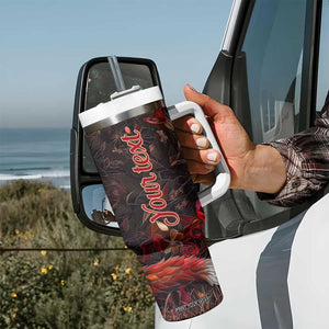 Fox Garnet Crystal Mosaic Tumbler With Handle Personalized TS04 Print Your Wear