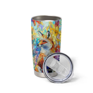 Fox Colorful Crystal Mosaic Tumbler Cup Personalized TS04 Print Your Wear