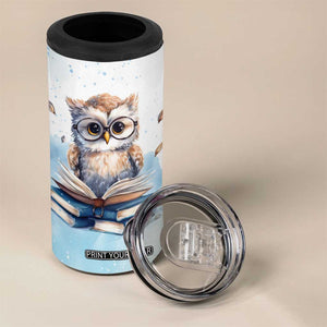 Book Owl 4 in 1 Can Cooler Tumbler Personalized TS04 Print Your Wear