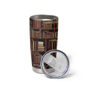 Vintage Book Pattern Tumbler Cup Personalized TS04 Print Your Wear