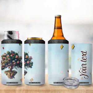 Tree Of Books 4 in 1 Can Cooler Tumbler Personalized TS04 Print Your Wear