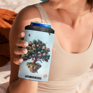 Tree Of Books 4 in 1 Can Cooler Tumbler Personalized TS04 Print Your Wear