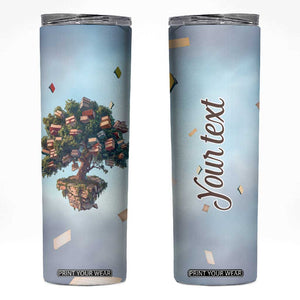 Tree Of Books Skinny Tumbler Personalized TS04 Multicolor Print Your Wear