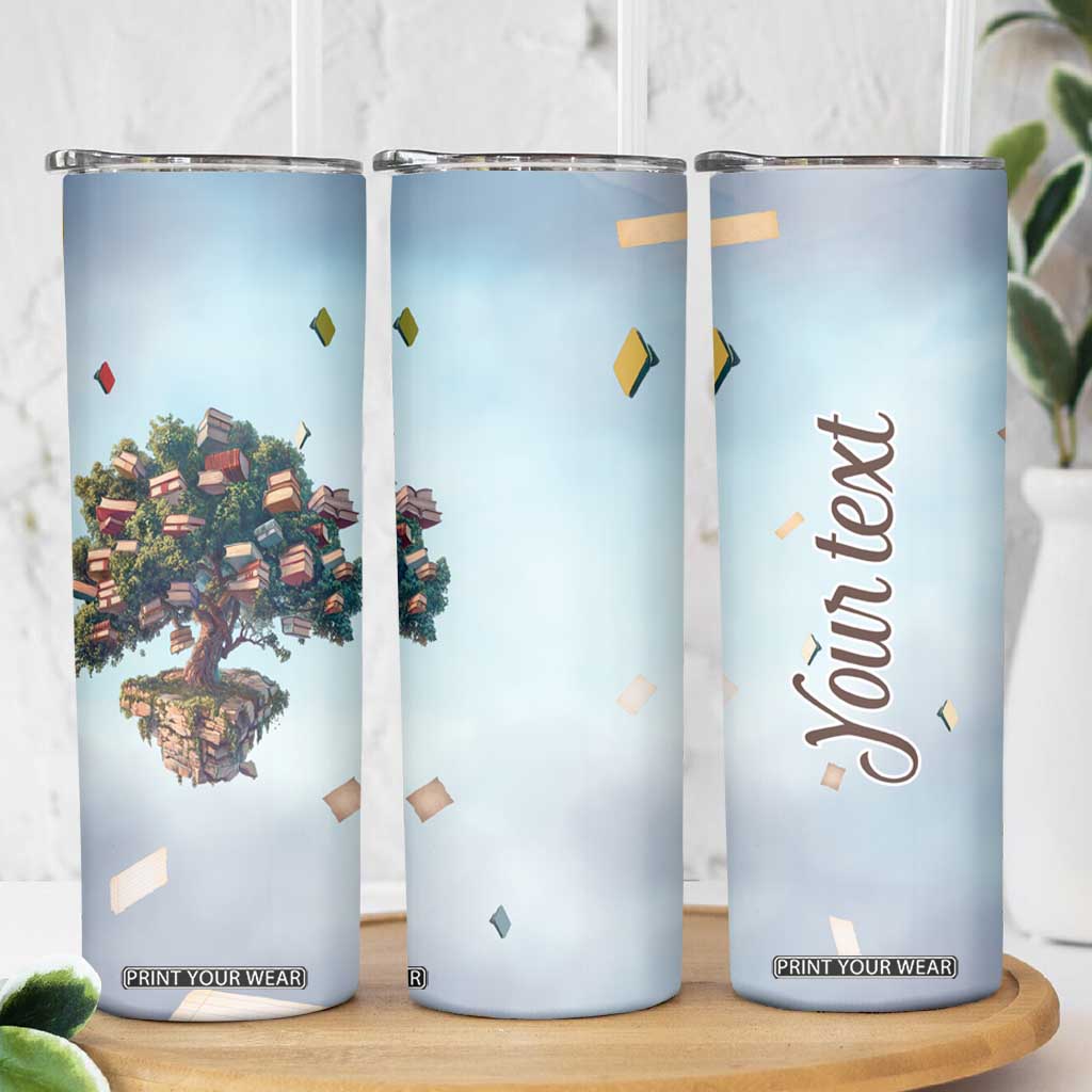 Tree Of Books Skinny Tumbler Personalized TS04 Print Your Wear