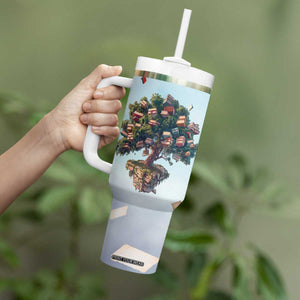 Tree Of Books Tumbler With Handle Personalized TS04 Print Your Wear