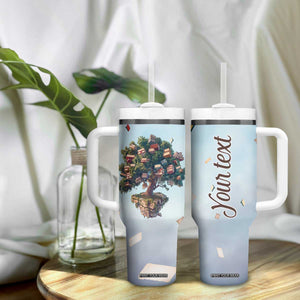 Tree Of Books Tumbler With Handle Personalized TS04 Print Your Wear