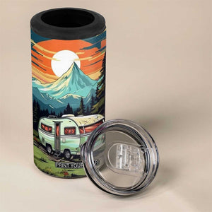 Camping Trailer 4 in 1 Can Cooler Tumbler Personalized TS04 Print Your Wear