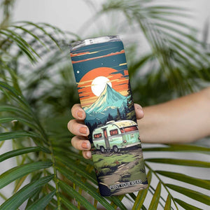 Camping Trailer Skinny Tumbler Personalized TS04 Print Your Wear