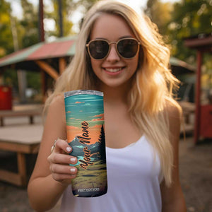 Camping Trailer Skinny Tumbler Personalized TS04 Print Your Wear