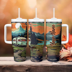 Camping Trailer Tumbler With Handle Personalized TS04 Print Your Wear