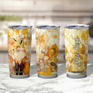 Fox Citrine Crystal Mosaic Tumbler Cup Personalized TS04 Print Your Wear