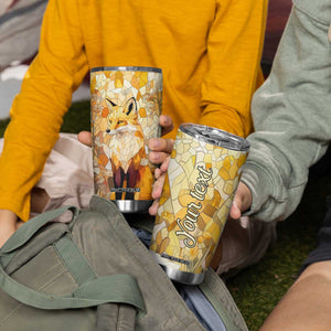 Fox Citrine Crystal Mosaic Tumbler Cup Personalized TS04 Print Your Wear