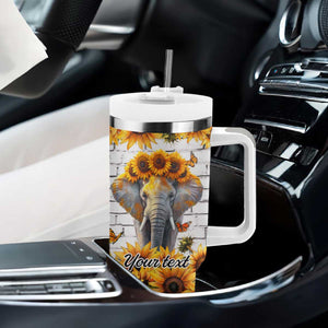Life Is Beautiful Lovely Elephant Tumbler With Handle Personalized TS04 Print Your Wear