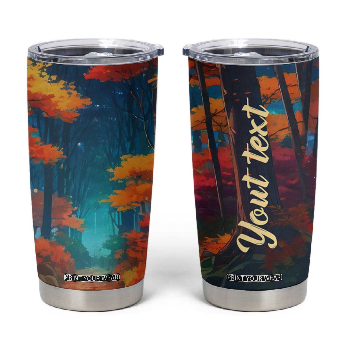 Autumn Road Personalized Tumbler Cup TS04 Multicolor Print Your Wear