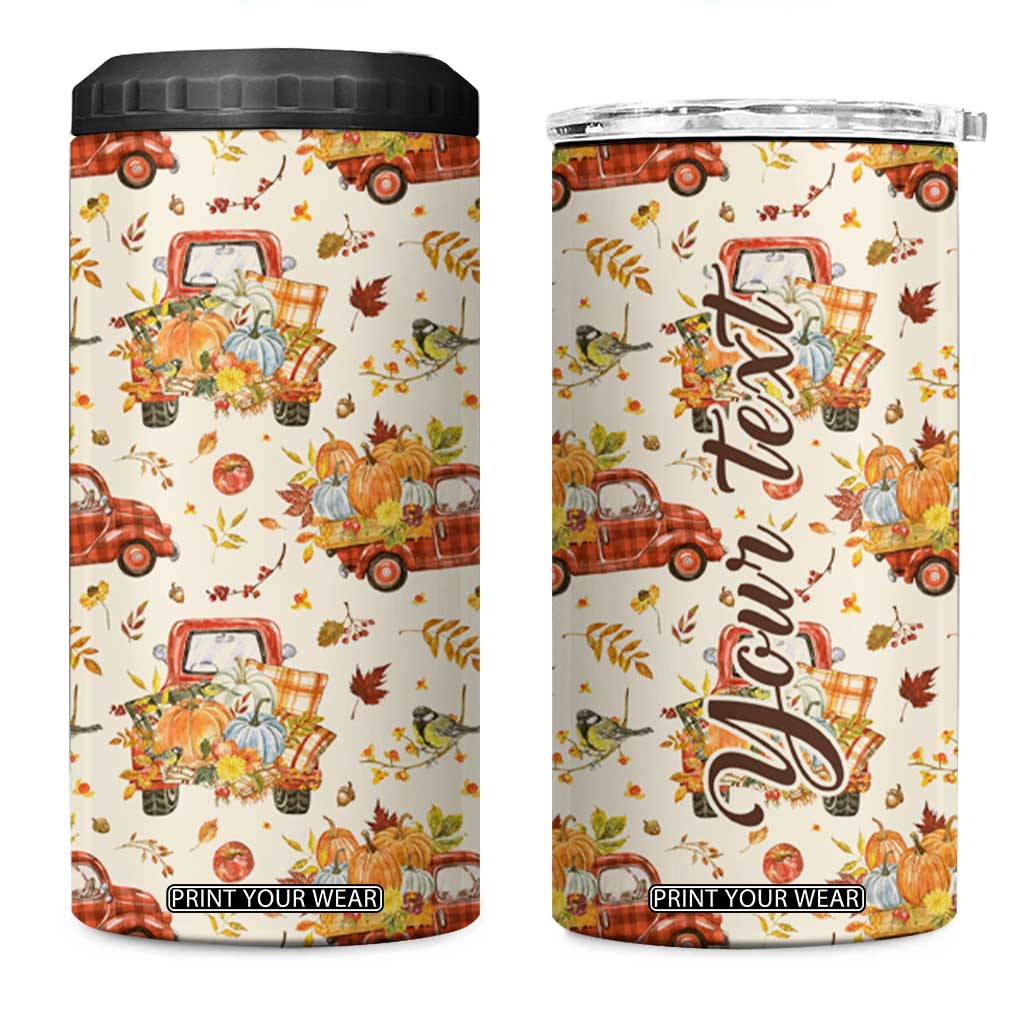 Truck Autumn Pattern Personalized 4 in 1 Can Cooler Tumbler TS04 One Size: 16 oz Multicolor Print Your Wear