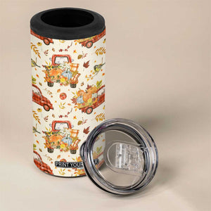 Truck Autumn Pattern Personalized 4 in 1 Can Cooler Tumbler TS04 Print Your Wear