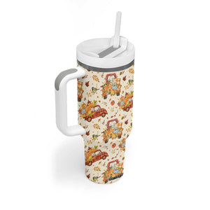 Truck Autumn Pattern Personalized Tumbler With Handle TS04 Print Your Wear