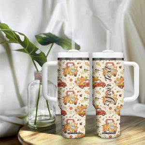 Truck Autumn Pattern Personalized Tumbler With Handle TS04 Print Your Wear