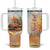 Autumn - Pumkin Truck and Leaves Personalized Tumbler With Handle TS04 One Size: 40 oz Multicolor Print Your Wear