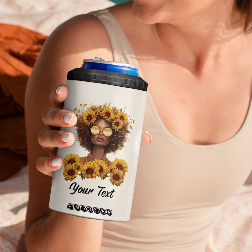 Black Is Beautiful I Love Being Me 4 in 1 Can Cooler Tumbler Personalized TS04 Print Your Wear