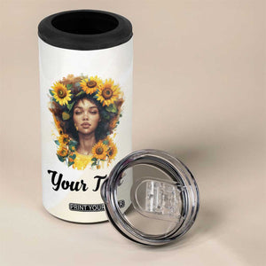 Black Woman She Is Strong Fierce Brave Full Of Fire 4 in 1 Can Cooler Tumbler Personalized TS04 Print Your Wear