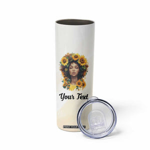 Black Woman She Is Strong Fierce Brave Full Of Fire Skinny Tumbler Personalized TS04 Print Your Wear