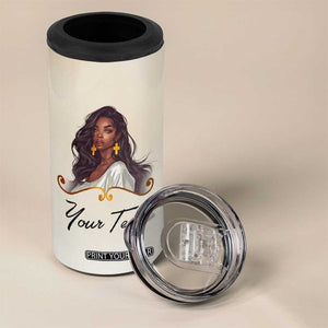 She Who Kneels Before God Can Stand Before Anyone 4 in 1 Can Cooler Tumbler Personalized TS04 Print Your Wear