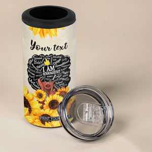 Black Women Faith 4 in 1 Can Cooler Tumbler Personalized TS04 Print Your Wear