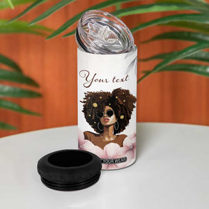 A Black Queen Should Be Two Things Classy And Fabulous 4 in 1 Can Cooler Tumbler Personalized TS04 Print Your Wear