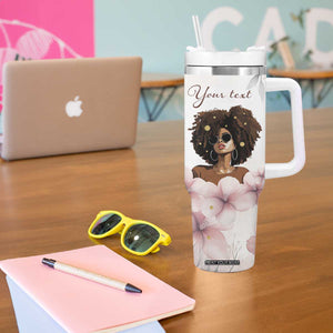 A Black Queen Should Be Two Things Classy And Fabulous Tumbler With Handle Personalized TS04 Print Your Wear