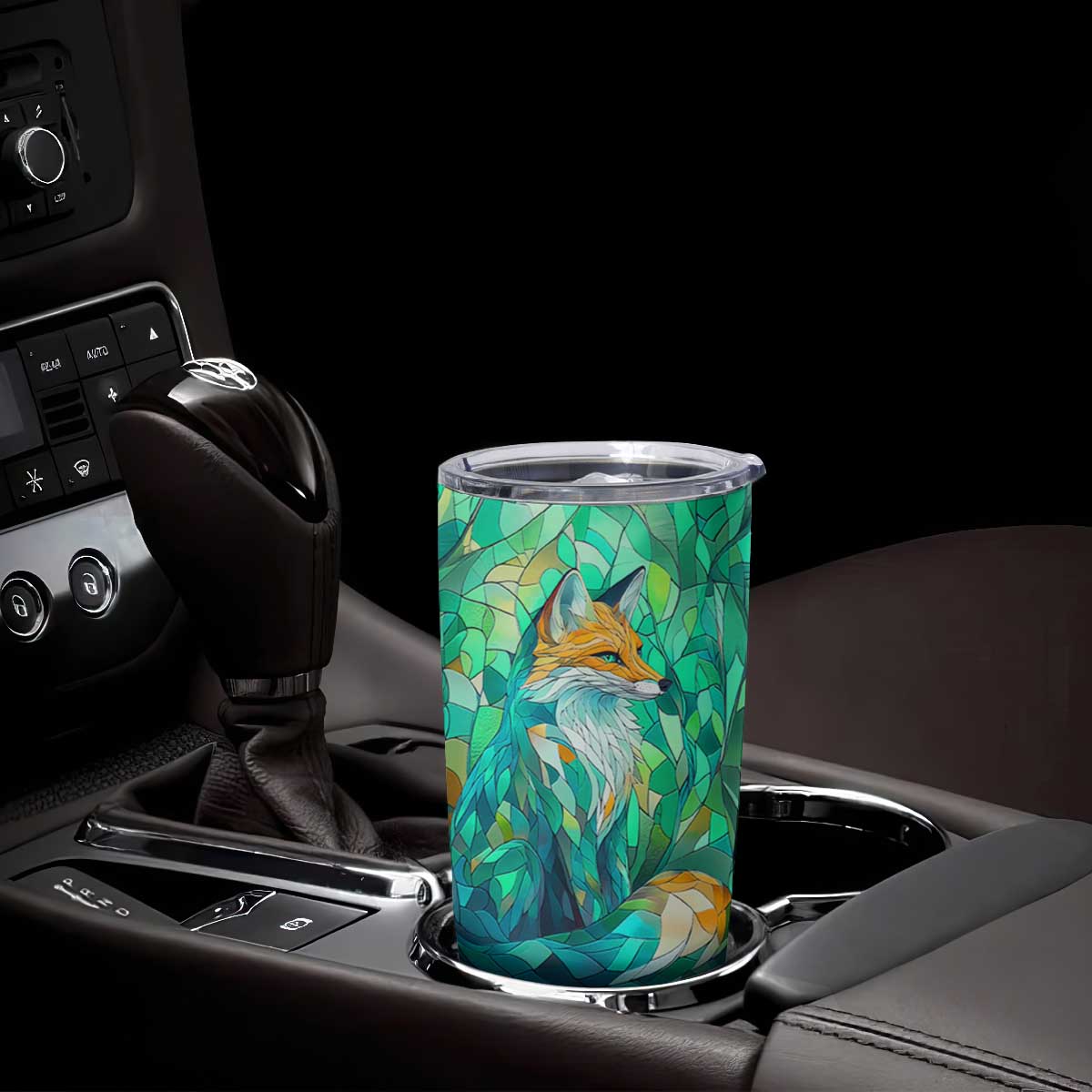 Fox Chrysoprase Crystal Mosaic Tumbler Cup Personalized TS04 Print Your Wear