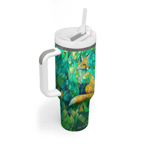 Fox Chrysolite Crystal Mosaic Tumbler With Handle Personalized TS04 Print Your Wear