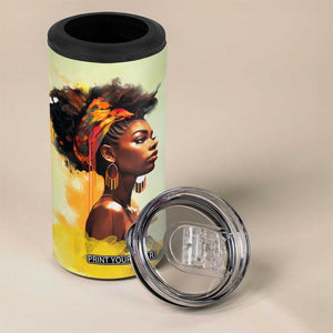 Black Woman African 4 in 1 Can Cooler Tumbler Personalized TS04 Print Your Wear