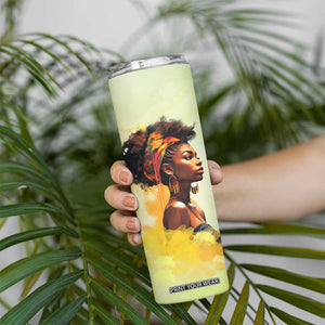 Black Woman African Skinny Tumbler Personalized TS04 Print Your Wear