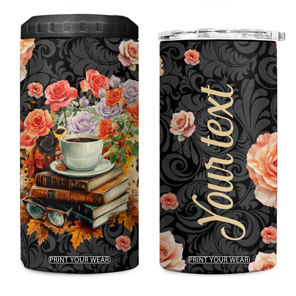 Vintage Books Coffee 4 in 1 Can Cooler Tumbler Personalized TS04 One Size: 16 oz Multicolor Print Your Wear