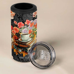 Vintage Books Coffee 4 in 1 Can Cooler Tumbler Personalized TS04 Print Your Wear