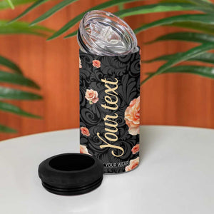 Vintage Books Coffee 4 in 1 Can Cooler Tumbler Personalized TS04 Print Your Wear