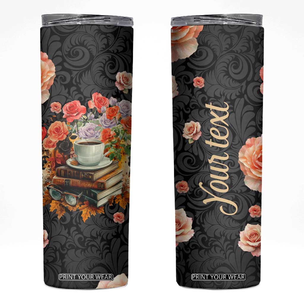 Vintage Books Coffee Skinny Tumbler Personalized TS04 Multicolor Print Your Wear