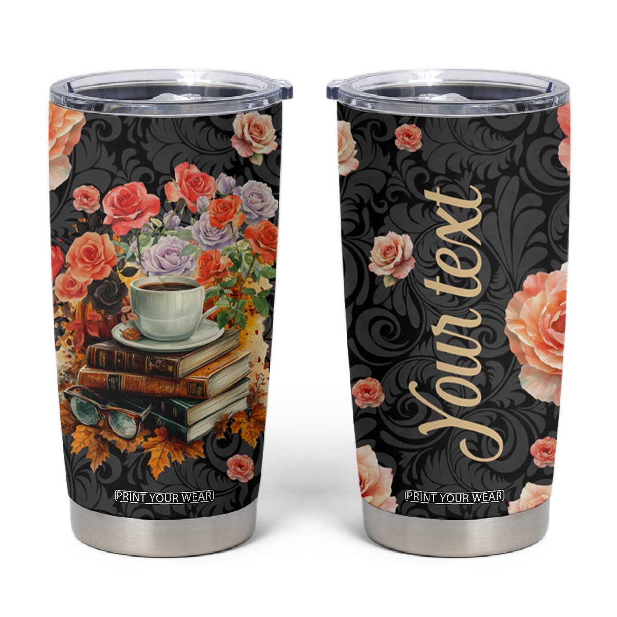 Vintage Books Coffee Tumbler Cup Personalized TS04 Multicolor Print Your Wear